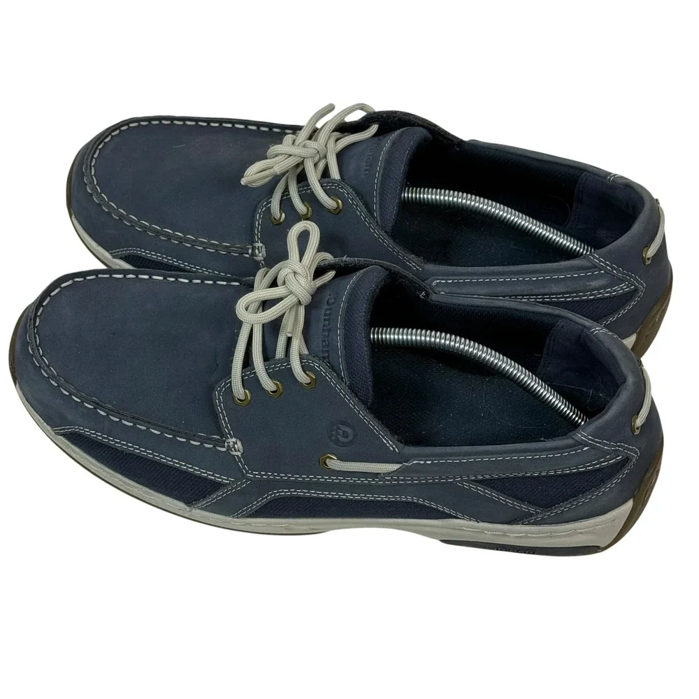 Dunham Captain Mens Boat Shoes Navy Blue Leather 13 XXW Extra Wide DHCAPTAIN